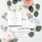 Darcy Floral White | Printable Wedding Invitation Suite - Black Bow Studio