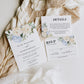 Darcy Floral White | Printable Wedding Invitation Suite - Black Bow Studio