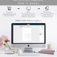 Ellesmere White | Printable Wedding Invitation Suite Template