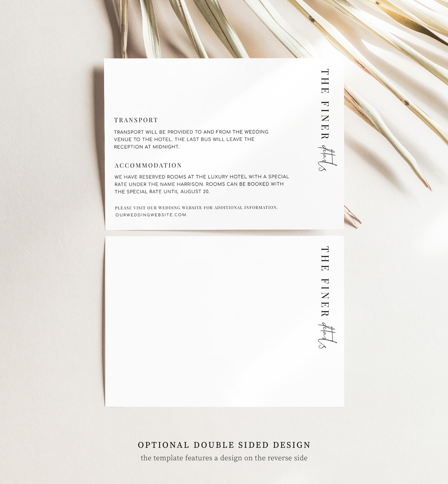 Estelle White | Printable Wedding Invitation Suite Template