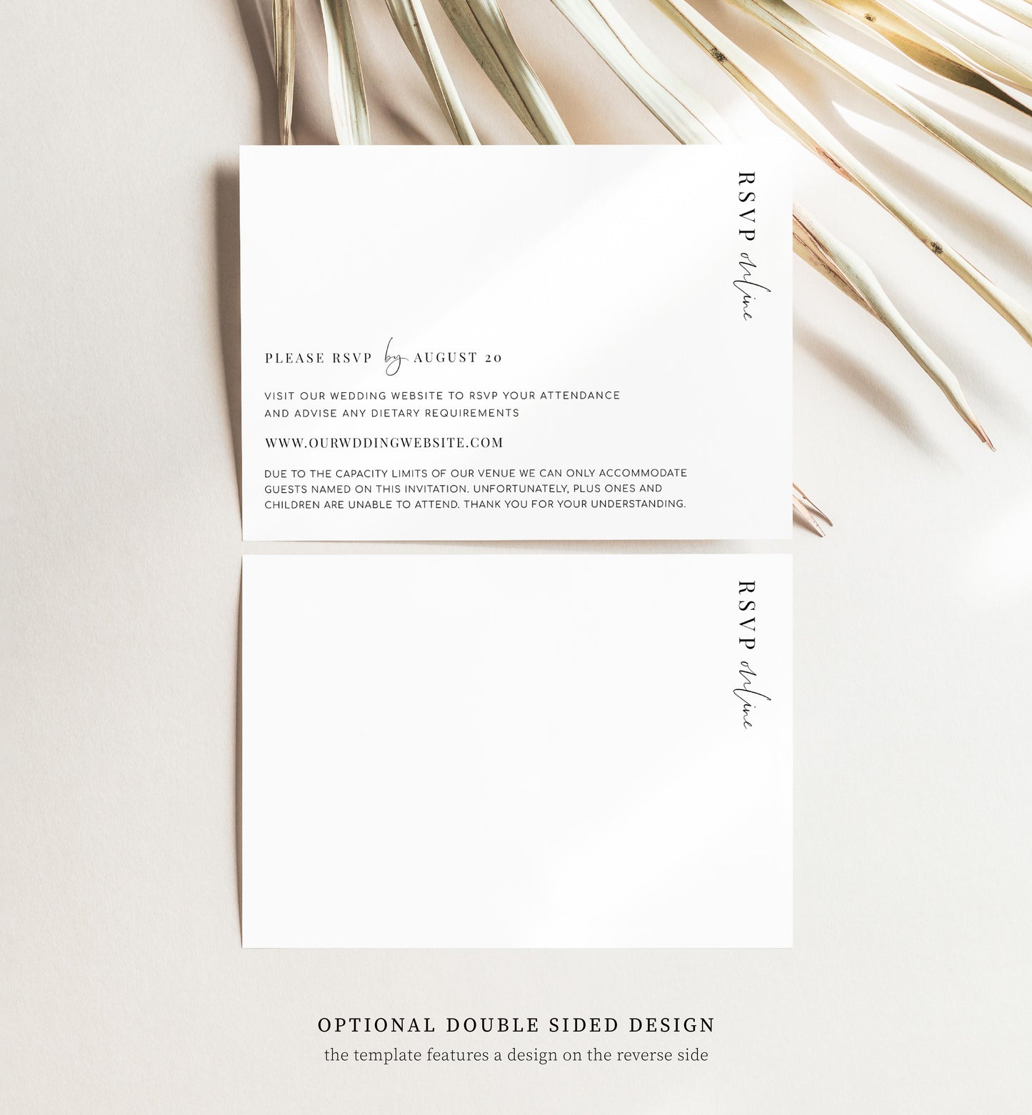 Estelle White | Printable Wedding Invitation Suite Template