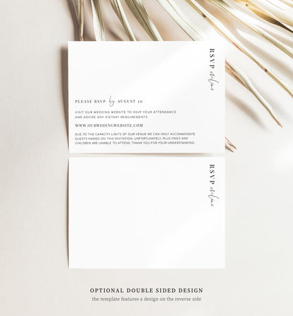 Estelle White | Printable Wedding Invitation Suite Template