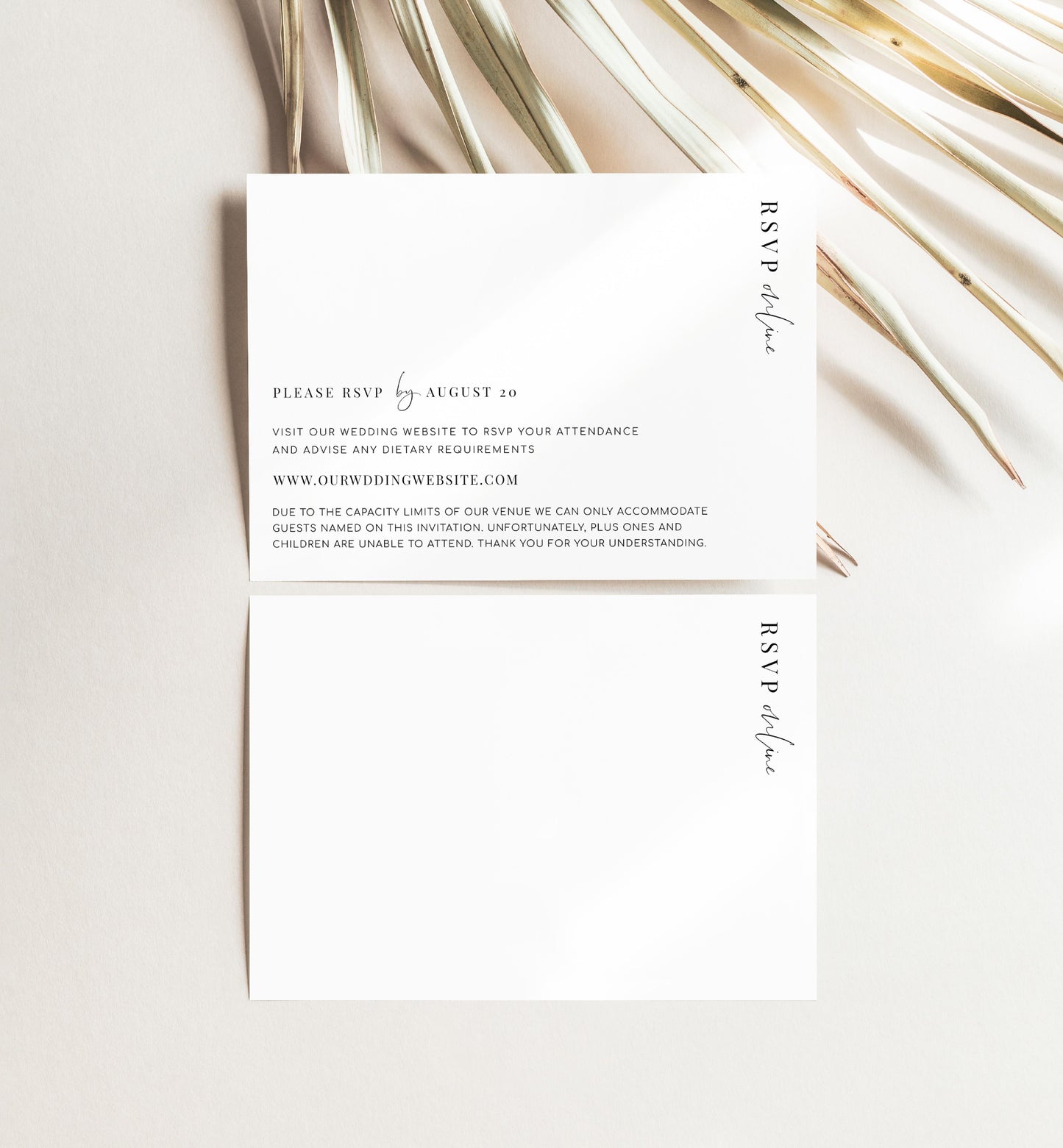 Estelle White | Printable Wedding Invitation Suite Template