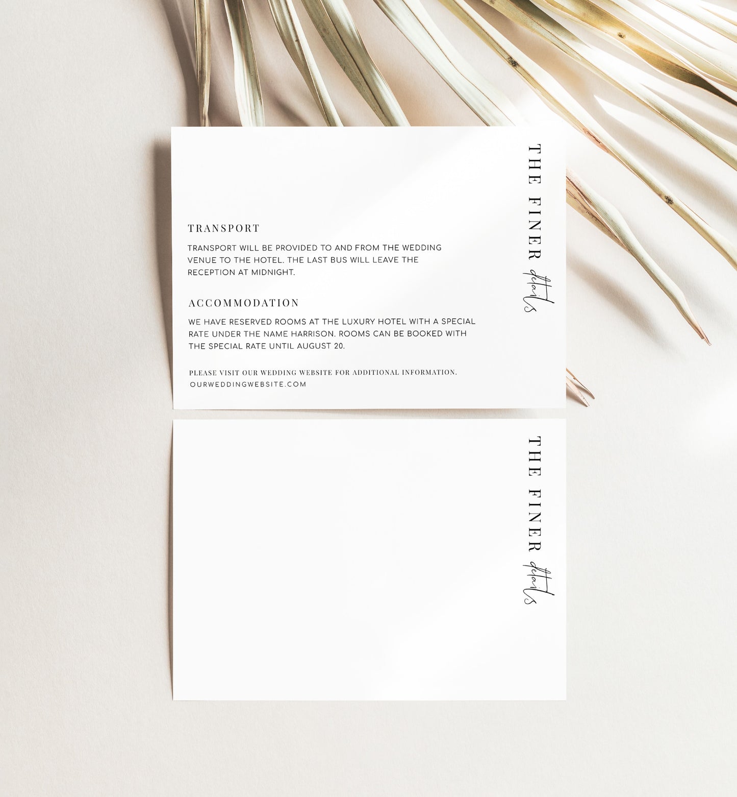 Estelle White | Printable Wedding Invitation Suite Template