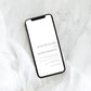 Ellesmere White | Smartphone Wedding Invitation & Details Template