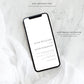 Ellesmere White | Smartphone Wedding Invitation & Details Template