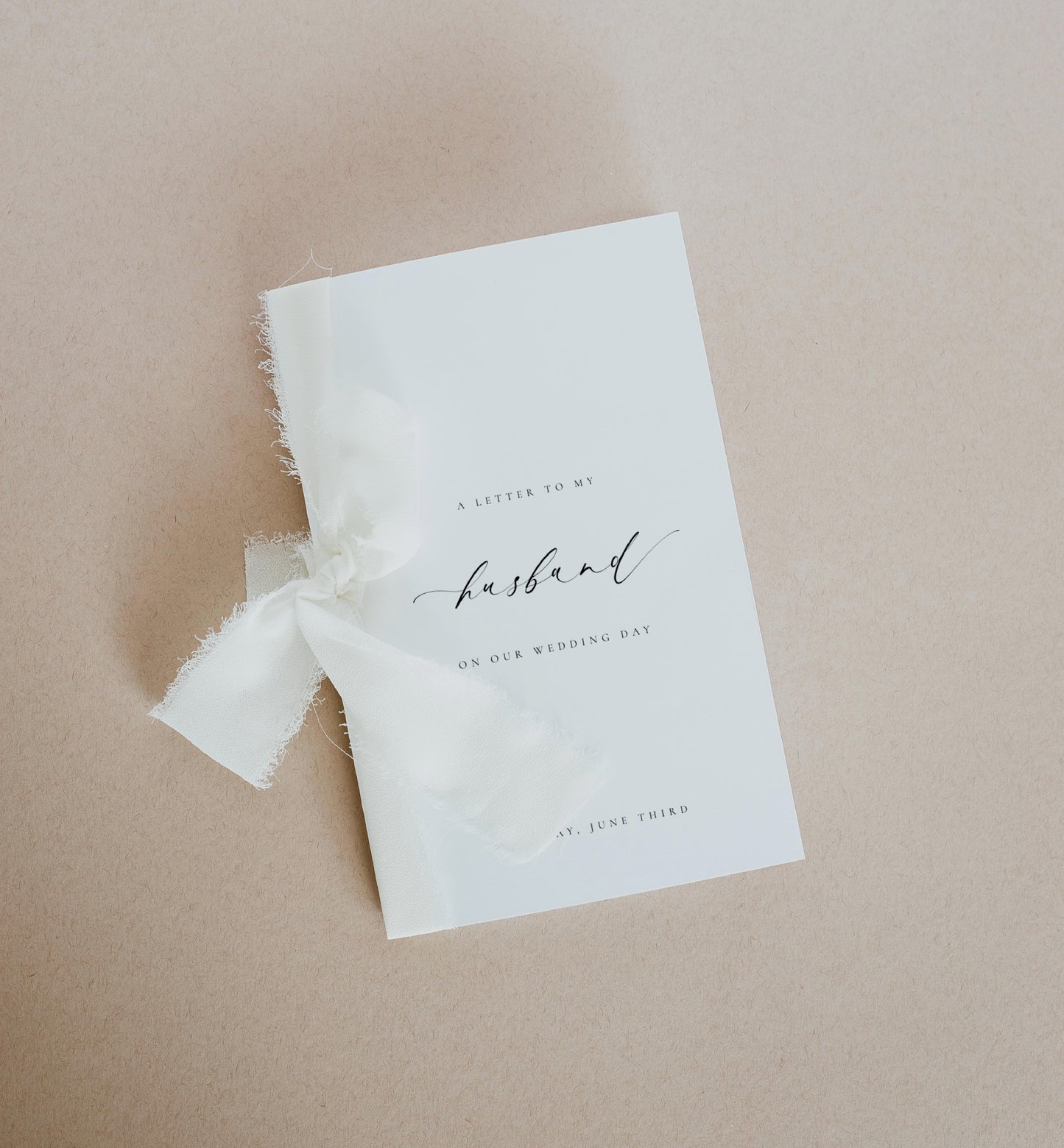 Ellesmere White | Printable A Letter To My Wedding Vow Book Template
