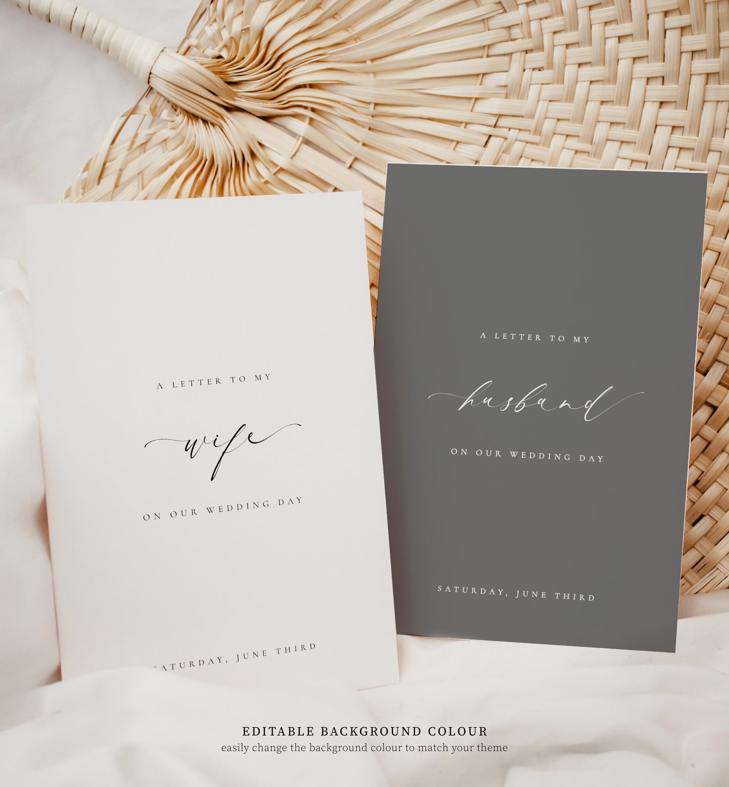 Ellesmere White | Printable A Letter To My Wedding Vow Book Template