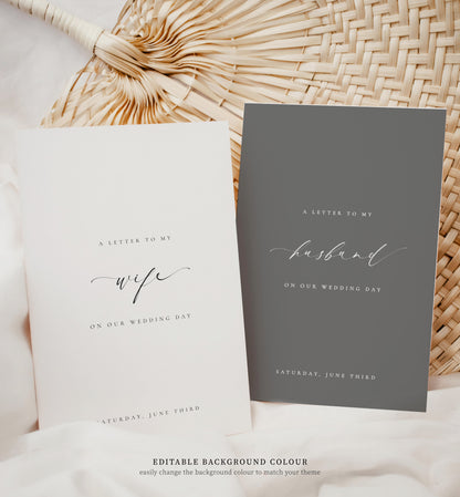 Ellesmere White | Printable A Letter To My Wedding Vow Book Template