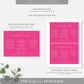 Paintly Hot Pink Gold | Printable Weekend Itinerary