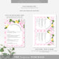 The Med Arch Pink Lemons | Printable Itinerary Template
