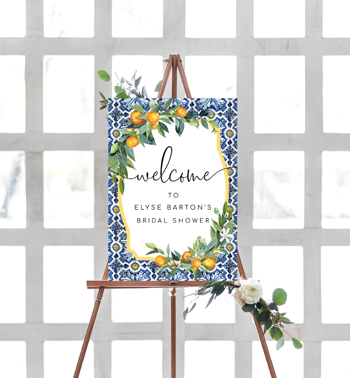 Positano Oranges | Printable Welcome Sign Template