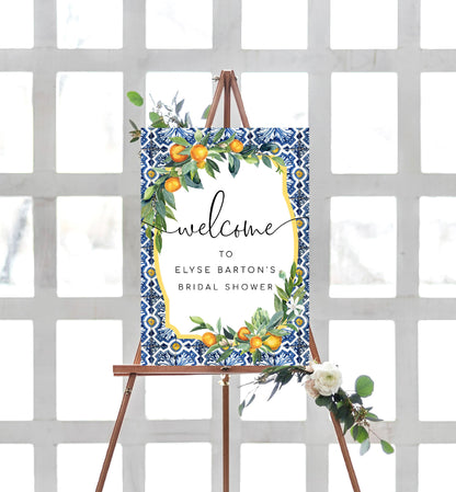 Positano Oranges | Printable Welcome Sign Template