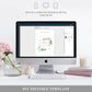 Afternoon Blooms | Printable Square Welcome Sign Template - Black Bow Studio