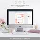 Abbieville Floral White | Printable Welcome Sign Template - Black Bow Studio