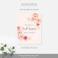 Abbieville Floral Pink | Printable Welcome Sign Template - Black Bow Studio