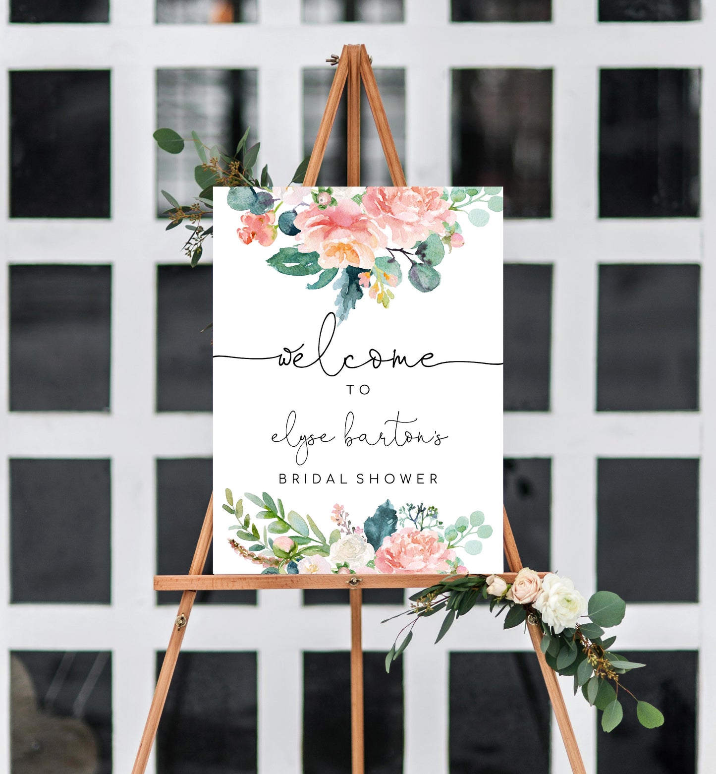 Afternoon Blooms | Printable Welcome Sign Template - Black Bow Studio