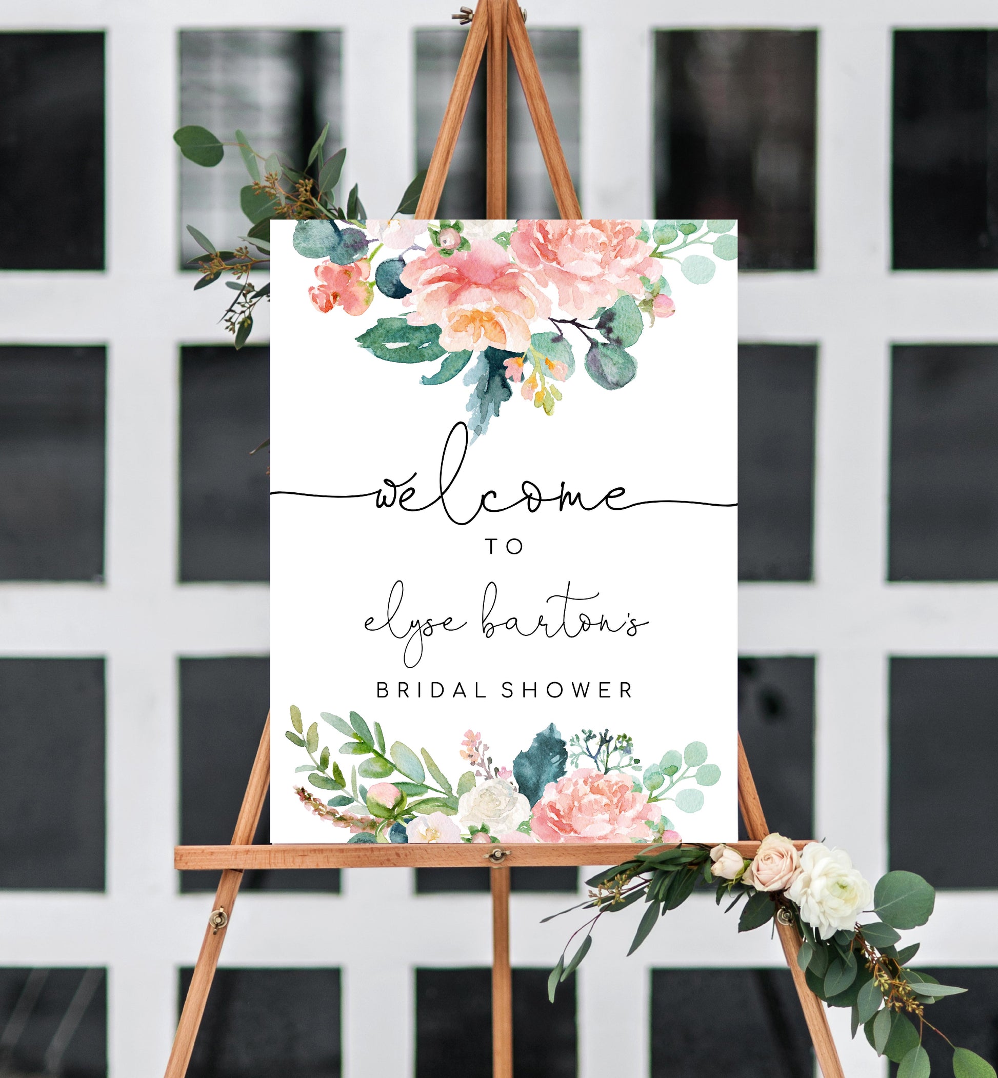 Afternoon Blooms | Printable Welcome Sign Template - Black Bow Studio