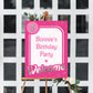 Barbie Party Hot Pink Silver | Printable Welcome Sign Template