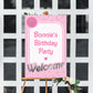 Barbie Party Pink Silver | Printable Welcome Sign Template