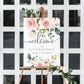 Darcy Floral Pink | Printable Welcome Sign - Black Bow Studio