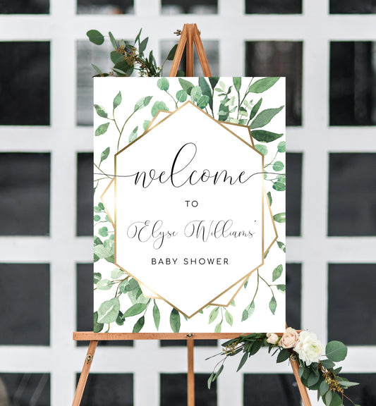 Everly Greenery | Printable Welcome Sign