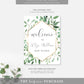 Everly Greenery | Printable Welcome Sign