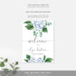 Ferras Blossom Blue | Printable Welcome Sign - Black Bow Studio