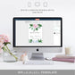 Ferras Blossom Pink Blue | Printable Welcome Sign