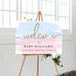 Watercolour Pink Blue | Printable Welcome Sign