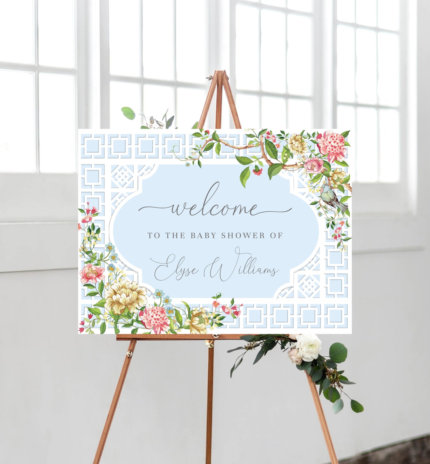 Trianon Blue | Printable Welcome Sign