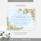 Trianon Blue | Printable Welcome Sign