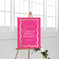 Wave Hot Pink Gold | Printable Welcome Sign Template