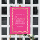 Wave Hot Pink Gold | Printable Welcome Sign Template