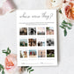 Quinn Script White | Printable Where Were They Photo Bridal Shower Game