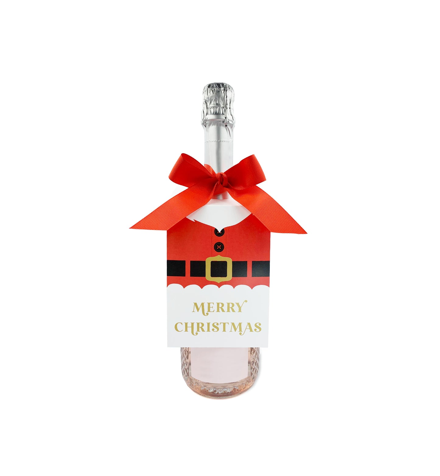 Santa Coat Red | Wine Bottle Tag Kit