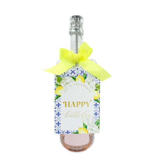 The Med Lemons | Happy Birthday Wine Bottle Tag Kit