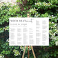 Estelle White | Printable Your Seat Awaits Alphabetical Seating Chart